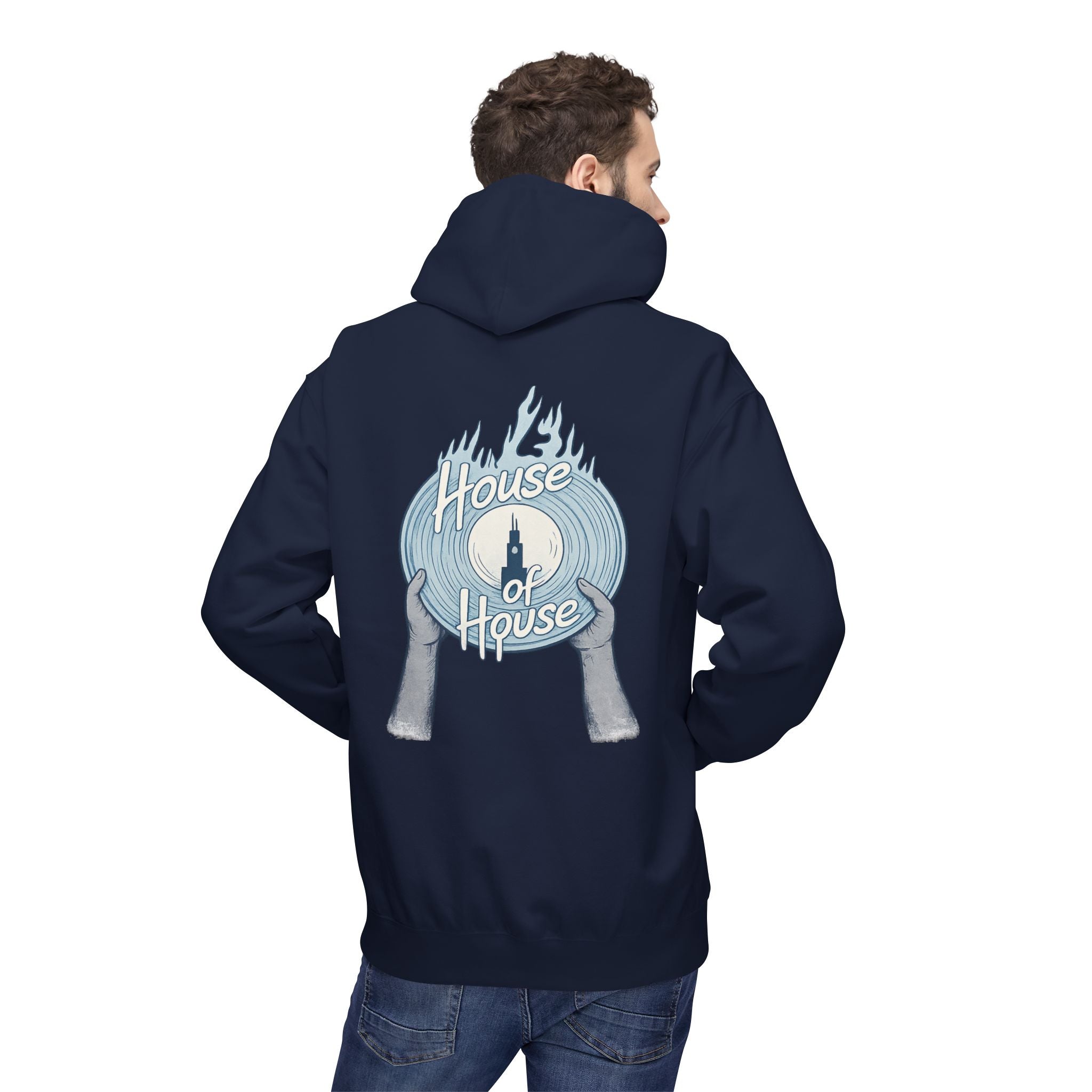 House of House Hoodie — Retro Vinyl DJ Music Pullover