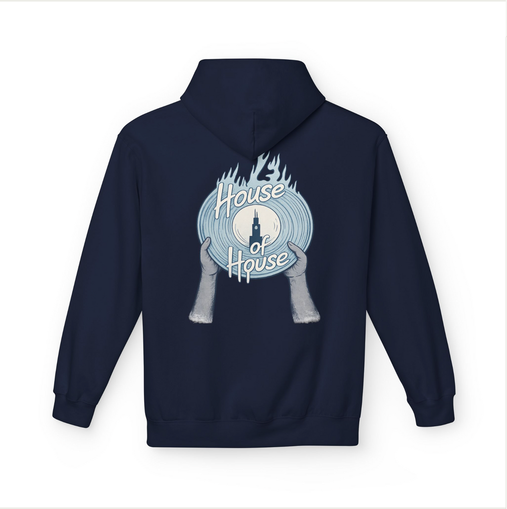 House of House Hoodie — Retro Vinyl DJ Music Pullover