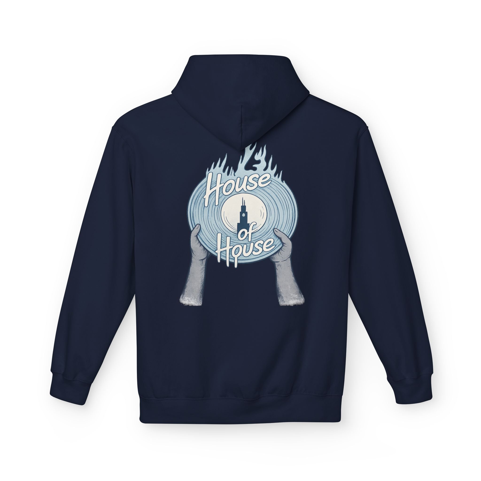 House of House Hoodie — Retro Vinyl DJ Music Pullover