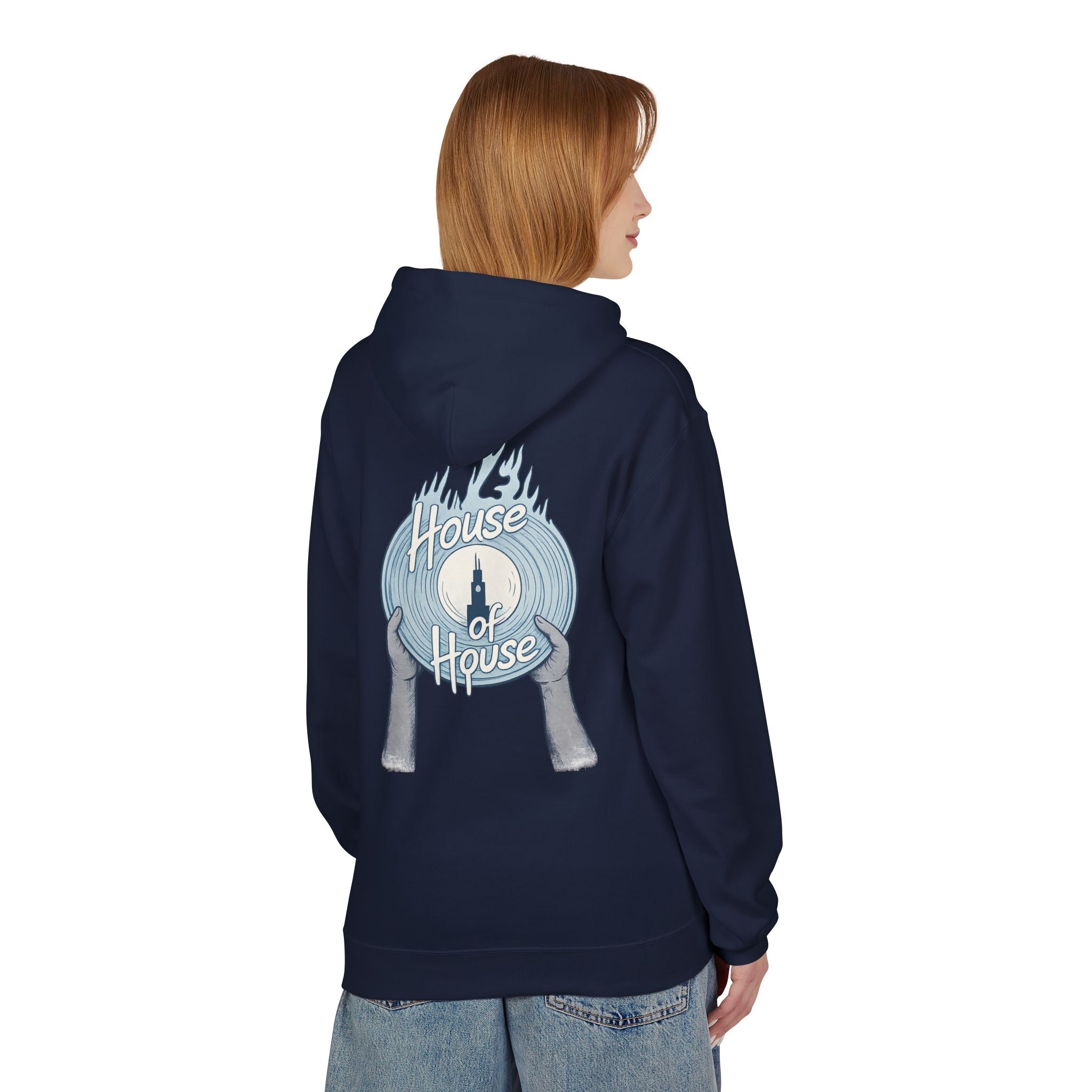 House of House Hoodie — Retro Vinyl DJ Music Pullover